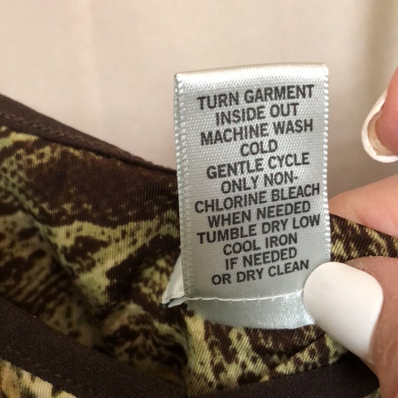 Cache Cami Reptile/Forest Green/Brown print with adjustable straps Size XS - Picture 4 of 7